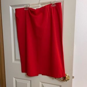 halogen bright red Ponte knit pencil skirt